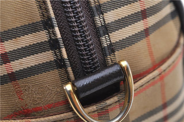 Authentic BURBERRY Nova Check Canvas Leather 2way Shoulder Hand Bag Beige 6078D