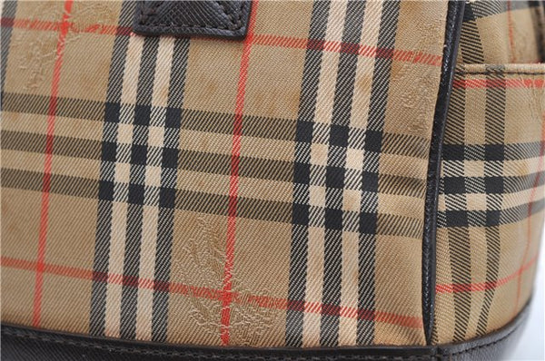 Authentic BURBERRY Nova Check Canvas Leather 2way Shoulder Hand Bag Beige 6078D