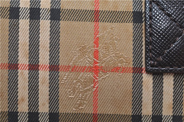 Authentic BURBERRY Nova Check Canvas Leather 2way Shoulder Hand Bag Beige 6078D