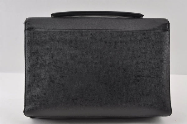 Authentic Louis Vuitton Taiga Angara Business Briefcase Black M30772 LV 6078I