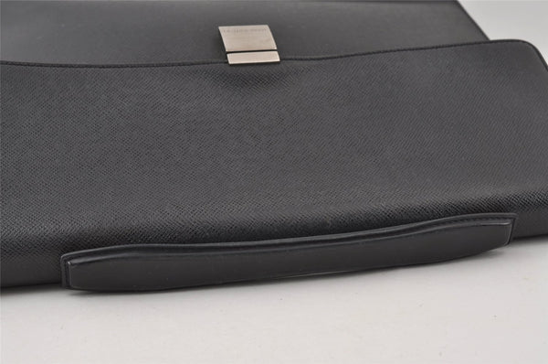 Authentic Louis Vuitton Taiga Angara Business Briefcase Black M30772 LV 6078I