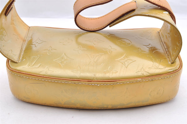 Authentic Louis Vuitton Vernis Fulton Waist Body Bag Yellow M91041 LV 6081I