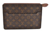 Authentic Louis Vuitton Monogram Pochette Homme Clutch Hand Bag M51795 LV 6082I