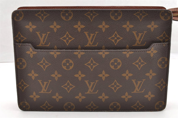 Authentic Louis Vuitton Monogram Pochette Homme Clutch Hand Bag M51795 LV 6082I