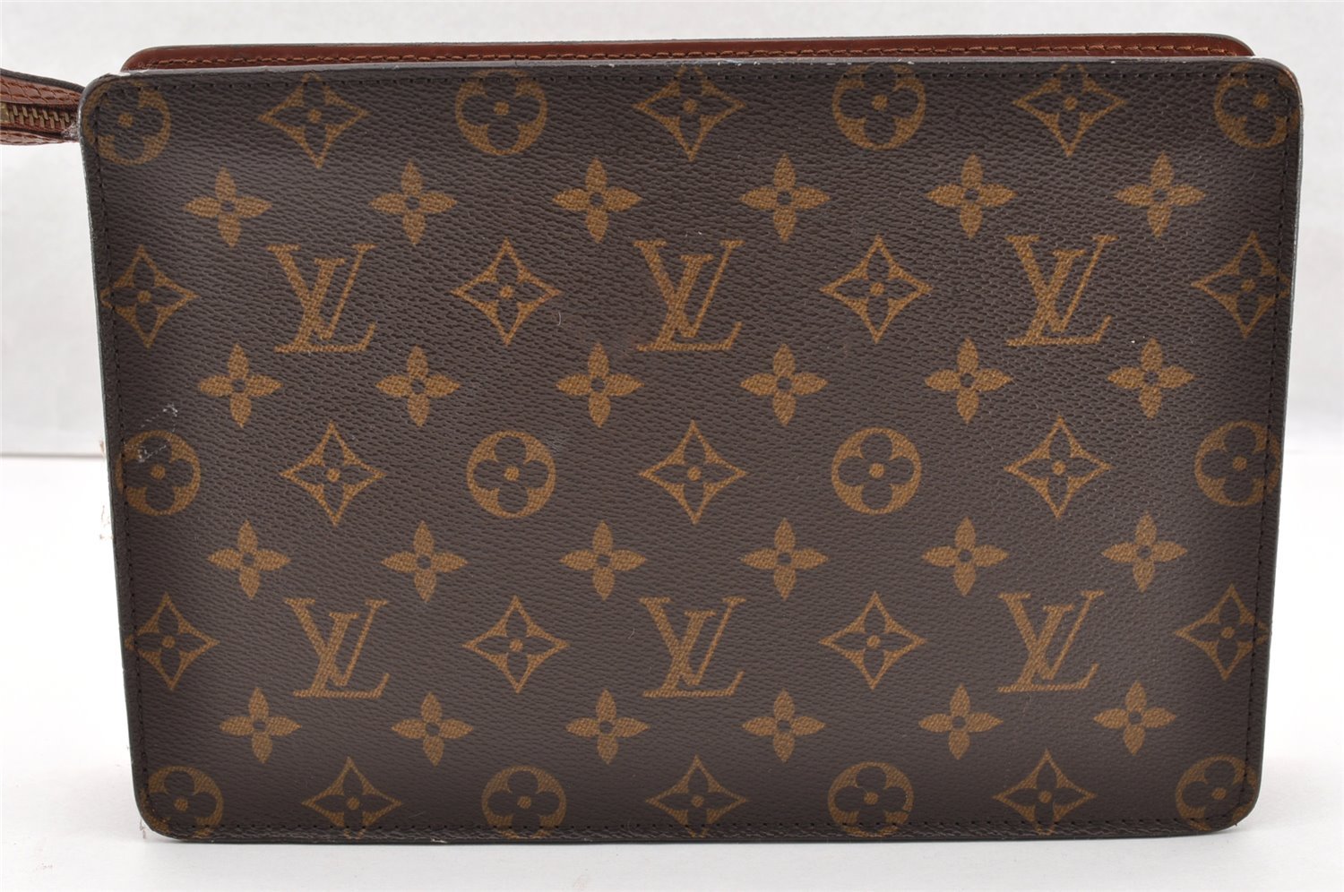 Authentic Louis Vuitton Monogram Pochette Homme Clutch Hand Bag M51795 LV 6082I