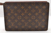 Authentic Louis Vuitton Monogram Pochette Homme Clutch Hand Bag M51795 LV 6082I