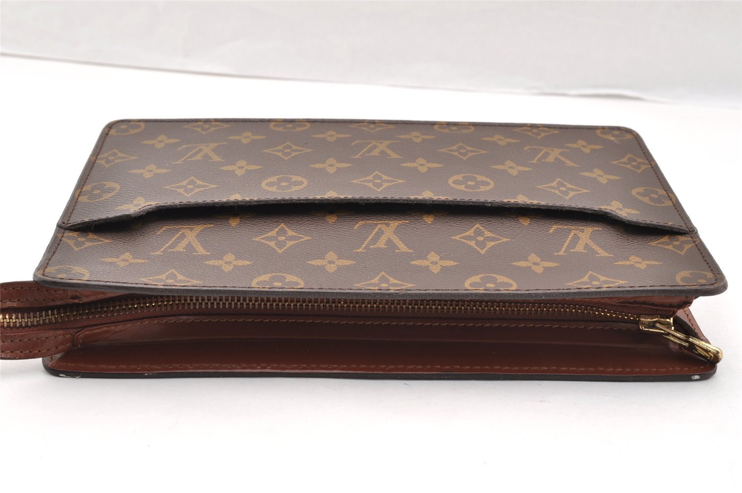 Authentic Louis Vuitton Monogram Pochette Homme Clutch Hand Bag M51795 LV 6082I