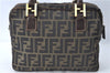 Auth FENDI Zucca 2Way Shoulder Cross Body Hand Bag Nylon Leather Brown 6083A