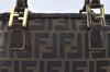 Auth FENDI Zucca 2Way Shoulder Cross Body Hand Bag Nylon Leather Brown 6083A