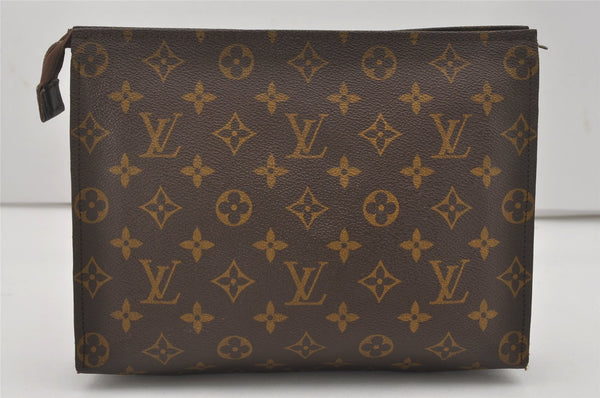 Auth Louis Vuitton Monogram Poche Toilette 26 Cosmetics Pouch Old Model LV 6083I