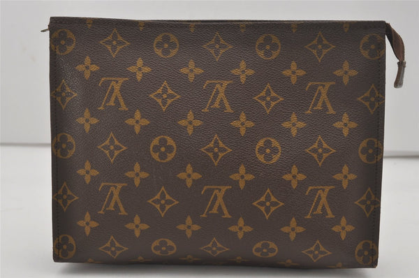 Auth Louis Vuitton Monogram Poche Toilette 26 Cosmetics Pouch Old Model LV 6083I