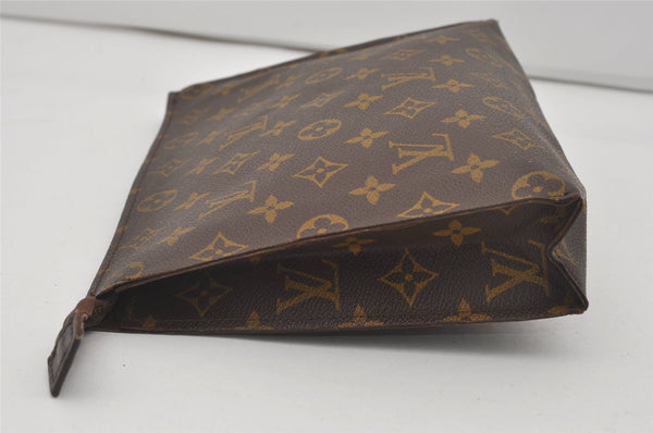 Auth Louis Vuitton Monogram Poche Toilette 26 Cosmetics Pouch Old Model LV 6083I