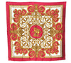 Authentic HERMES Carre 90 Scarf "LES TUILERIES" Silk Bordeaux Red PB 6084E