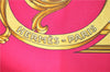 Authentic HERMES Carre 90 Scarf "LES TUILERIES" Silk Bordeaux Red PB 6084E