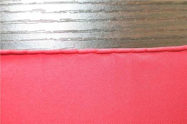 Authentic HERMES Carre 90 Scarf "LES TUILERIES" Silk Bordeaux Red PB 6084E