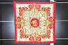 Authentic HERMES Carre 90 Scarf "LES TUILERIES" Silk Bordeaux Red PB 6084E