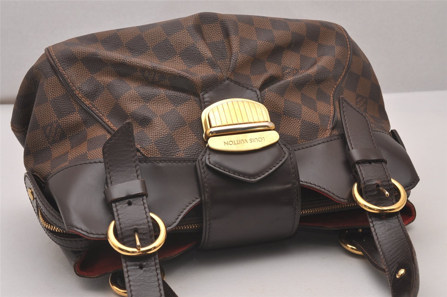 Authentic Louis Vuitton Damier Sistina PM Shoulder Hand Bag N41542 LV 6084I