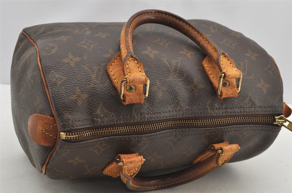 Authentic Louis Vuitton Monogram Speedy 25 Boston Hand Bag M41528 LV 6087I