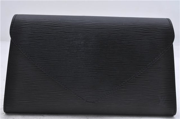 Authentic Louis Vuitton Epi Arts Deco Clutch Bag Black M52632 LV 6088D