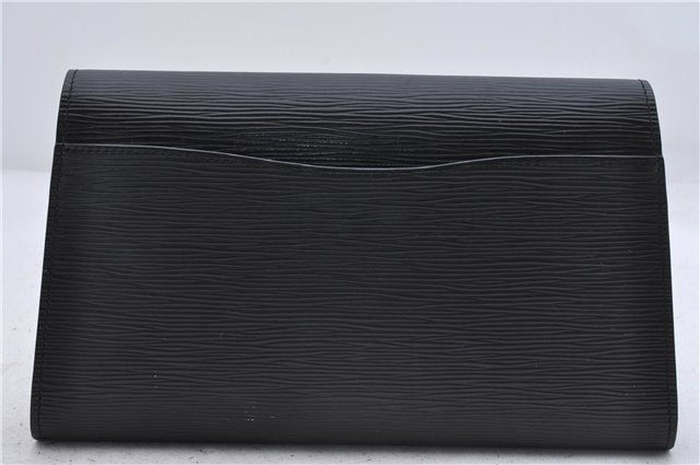 Authentic Louis Vuitton Epi Arts Deco Clutch Bag Black M52632 LV 6088D