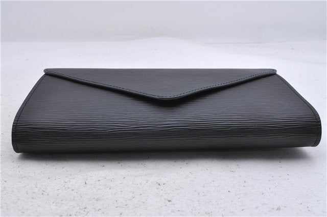 Authentic Louis Vuitton Epi Arts Deco Clutch Bag Black M52632 LV 6088D