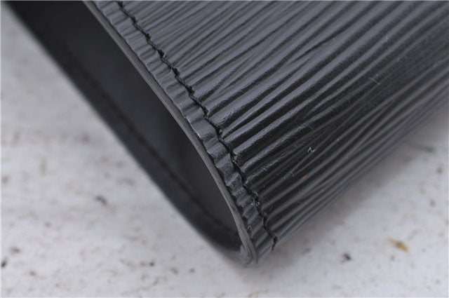 Authentic Louis Vuitton Epi Arts Deco Clutch Bag Black M52632 LV 6088D