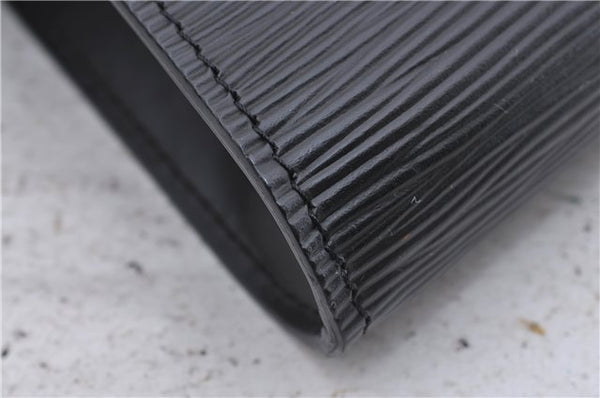 Authentic Louis Vuitton Epi Arts Deco Clutch Bag Black M52632 LV 6088D