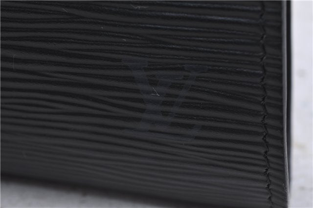 Authentic Louis Vuitton Epi Arts Deco Clutch Bag Black M52632 LV 6088D