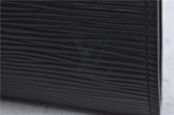 Authentic Louis Vuitton Epi Arts Deco Clutch Bag Black M52632 LV 6088D