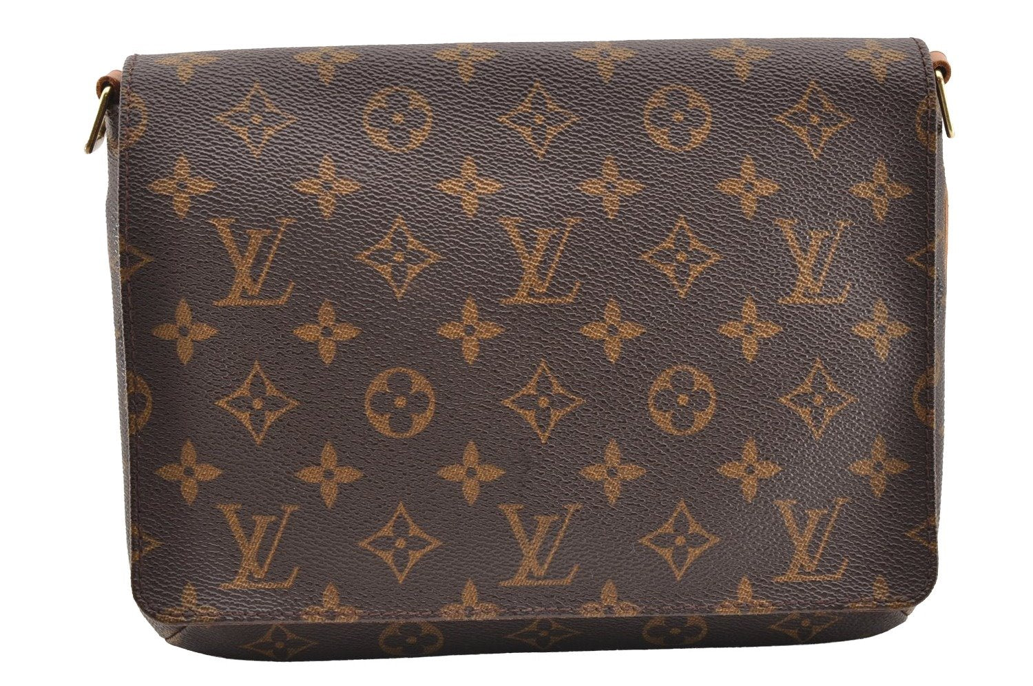 Authentic Louis Vuitton Monogram Musette Tango Shoulder Bag M51257 LV Junk 6088I