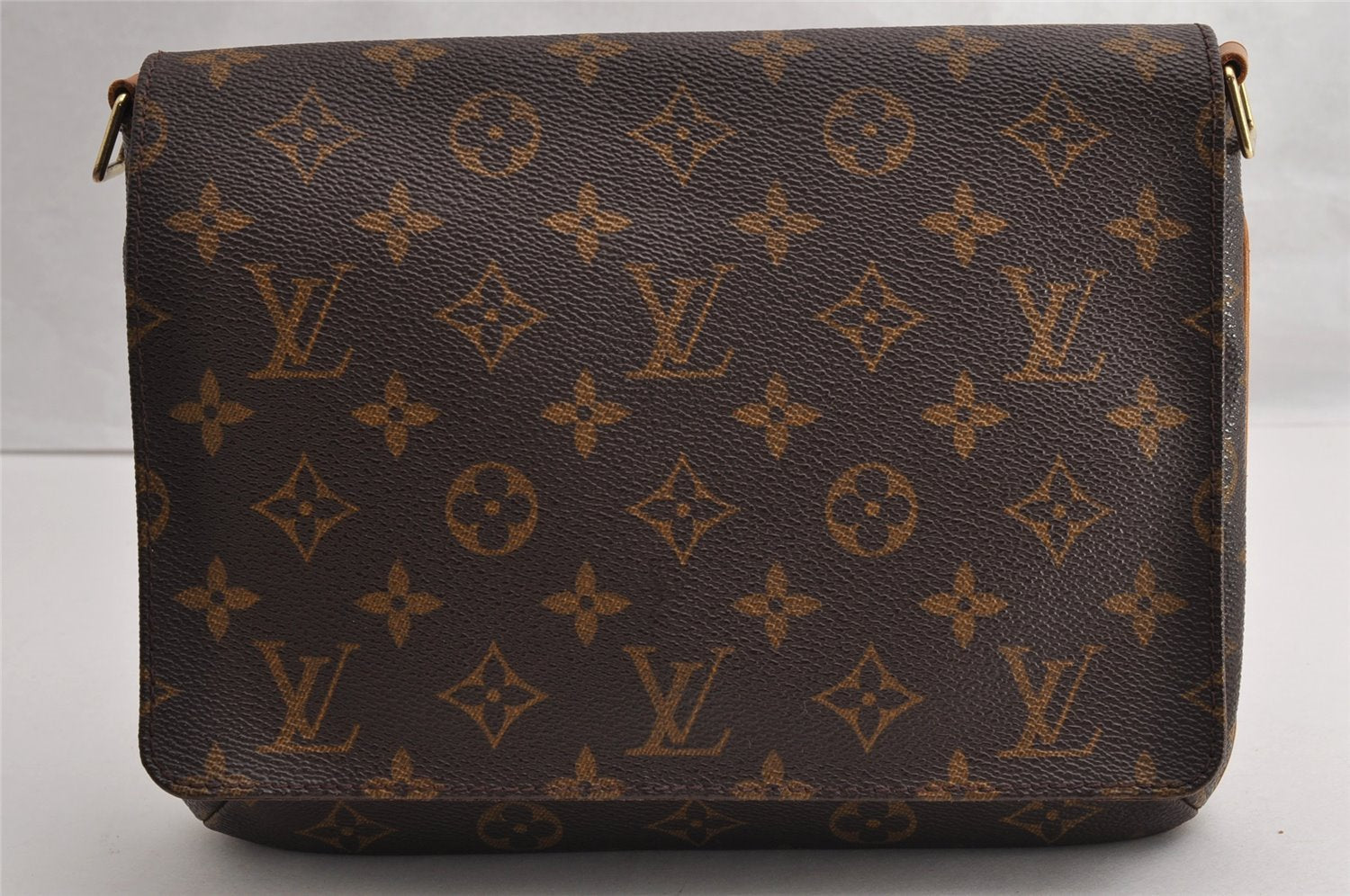 Authentic Louis Vuitton Monogram Musette Tango Shoulder Bag M51257 LV Junk 6088I