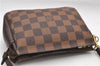 Authentic Louis Vuitton Damier Trousse Makeup Hand Bag Pouch N51982 LV 6090D