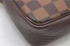 Authentic Louis Vuitton Damier Trousse Makeup Hand Bag Pouch N51982 LV 6090D