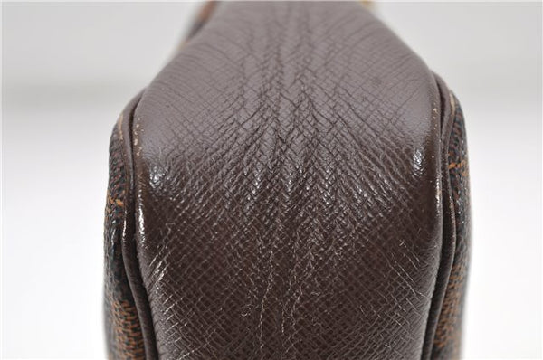 Authentic Louis Vuitton Damier Trousse Makeup Hand Bag Pouch N51982 LV 6090D