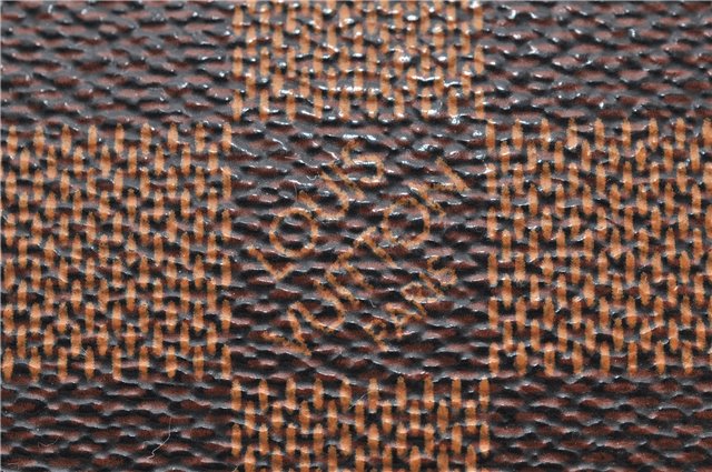 Authentic Louis Vuitton Damier Trousse Makeup Hand Bag Pouch N51982 LV 6090D