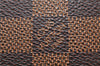 Authentic Louis Vuitton Damier Trousse Makeup Hand Bag Pouch N51982 LV 6090D