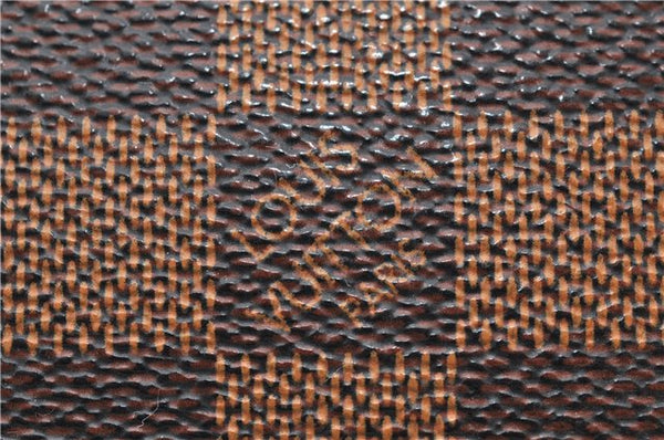 Authentic Louis Vuitton Damier Trousse Makeup Hand Bag Pouch N51982 LV 6090D