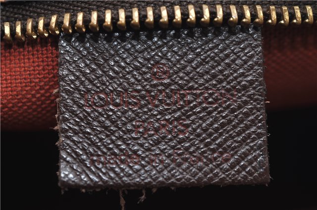 Authentic Louis Vuitton Damier Trousse Makeup Hand Bag Pouch N51982 LV 6090D