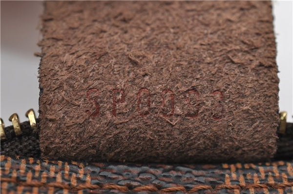 Authentic Louis Vuitton Damier Trousse Makeup Hand Bag Pouch N51982 LV 6090D