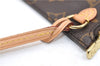 Authentic Louis Vuitton Monogram Neverfull Pouch Purse Clutch Bag Yellow 6090E