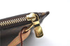 Authentic Louis Vuitton Monogram Neverfull Pouch Purse Clutch Bag Yellow 6090E