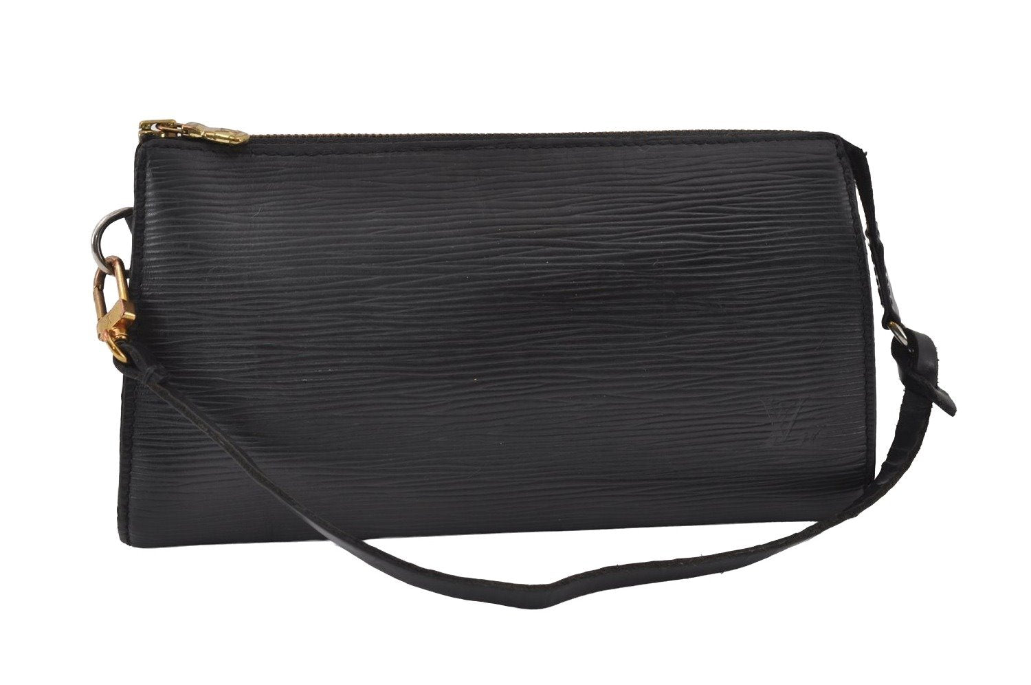 Authentic Louis Vuitton Epi Pochette Accessoires Pouch Black M52952 LV 6091I