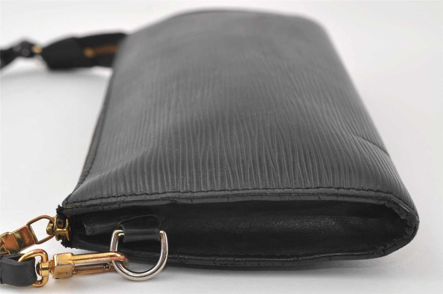 Authentic Louis Vuitton Epi Pochette Accessoires Pouch Black M52952 LV 6091I