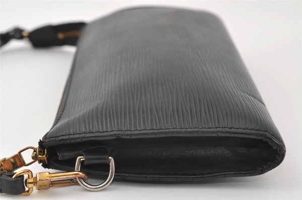 Authentic Louis Vuitton Epi Pochette Accessoires Pouch Black M52952 LV 6091I