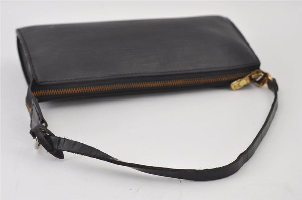 Authentic Louis Vuitton Epi Pochette Accessoires Pouch Black M52952 LV 6091I