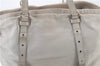 Authentic PRADA Leather Shoulder Tote Bag Purse Ivory 6092C