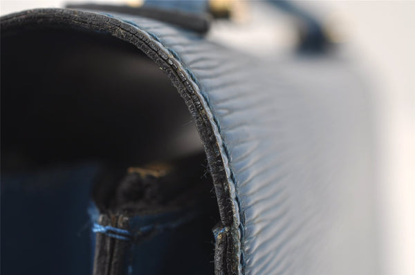 Authentic Louis Vuitton Epi Concorde Hand Bag Purse Blue M52135 LV 6092I