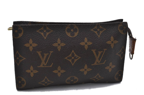 Authentic LOUIS VUITTON Monogram Pouch For Bucket PM LV Junk 6093C