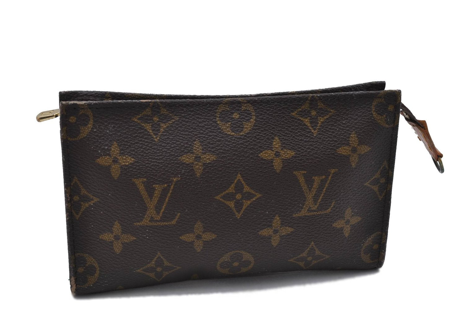 Authentic LOUIS VUITTON Monogram Pouch For Bucket PM LV 6095C