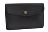 Authentic Louis Vuitton Epi Montaigne 23 Clutch Hand Bag Black M52662 LV 6096I